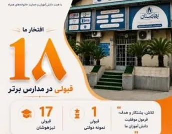 درخشش خیره‌کننده ۱۸ بهارستانی در آزمون ورودی تیزهوشان